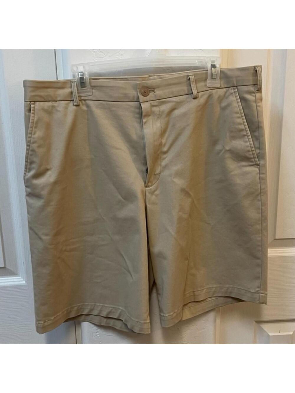 IZOD Saltwater Stretch Shorts - 36 Waist and 9.5 Inseam - Khaki